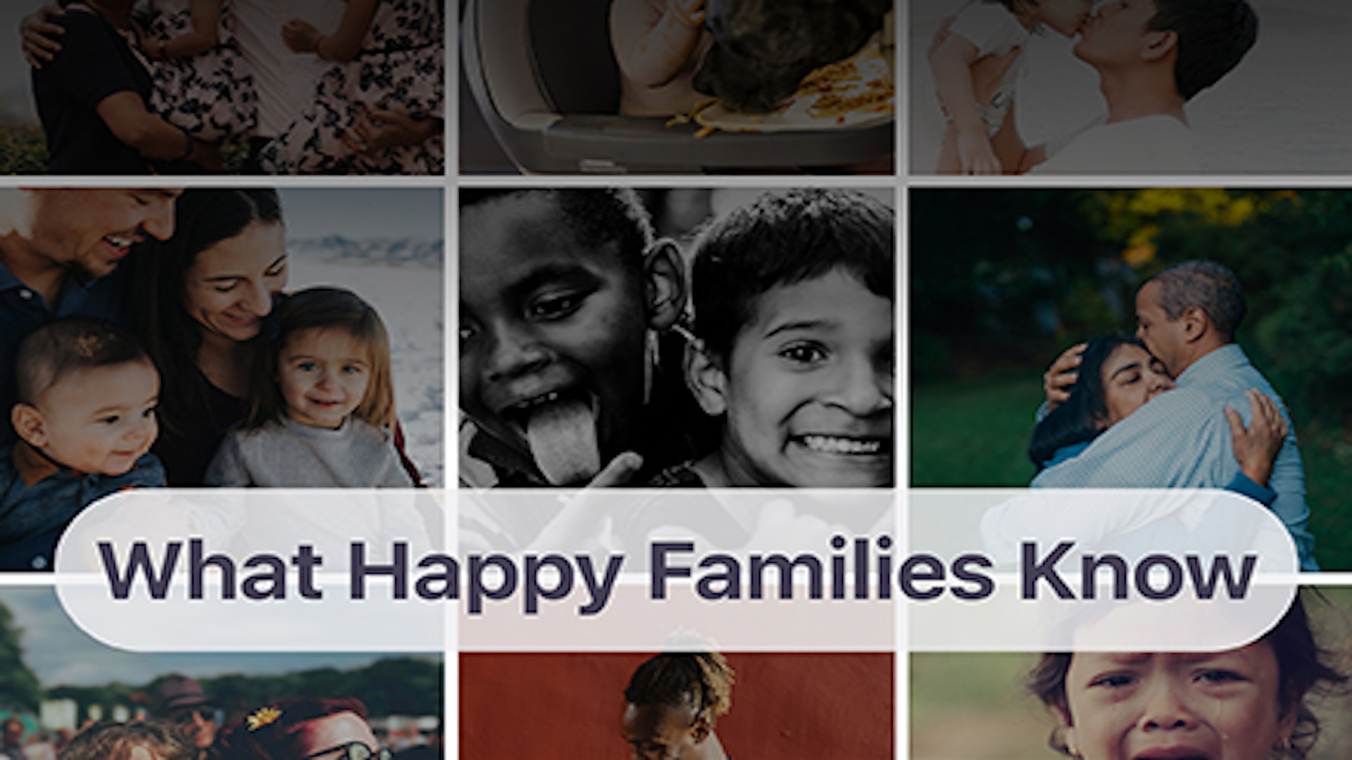 What Happy Families Know